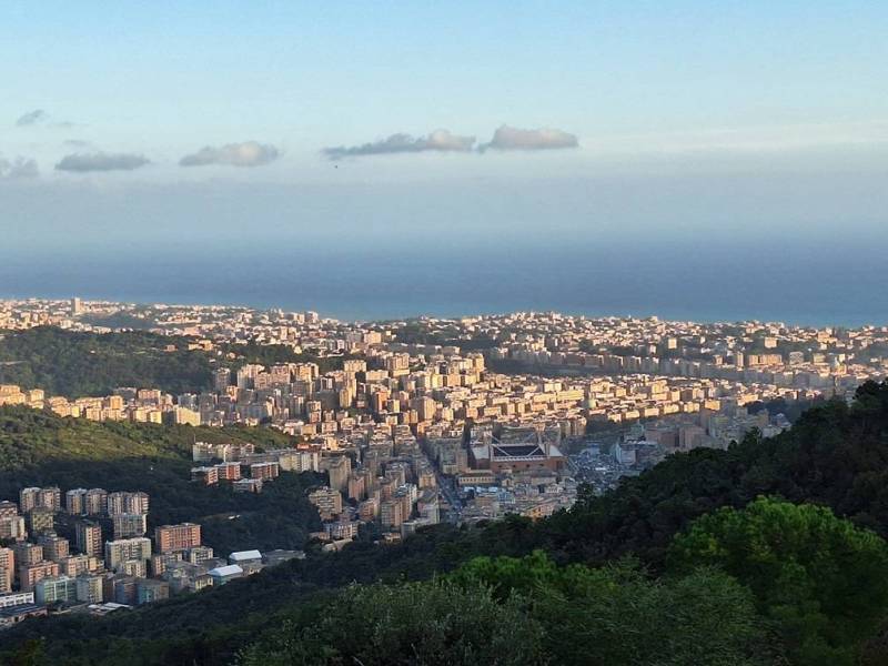 Genova vista dall'alto, verso Boccadasse