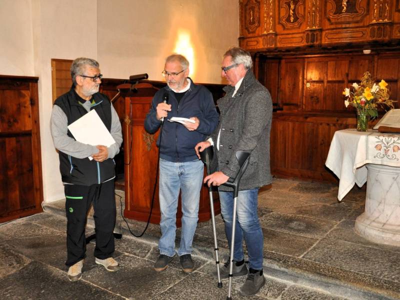 Paolo Tognina rivolge un saluto ai Fabbriceri di Grosotto