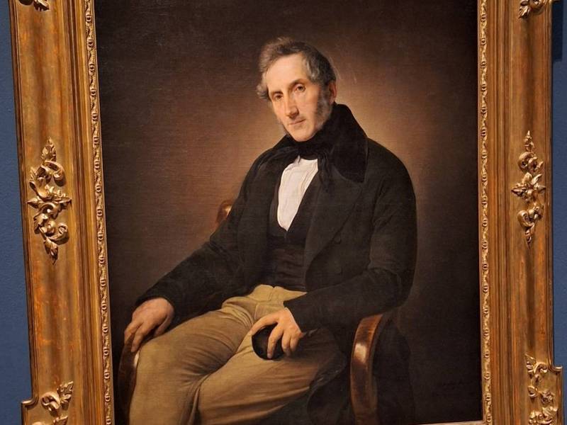 Francesco Hayez, ritratto di Alessandro Manzoni, Pinacoteca di Brera