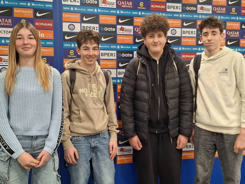 Nell'area stampa di San Siro