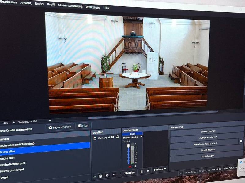 Schermo di controllo per lo streaming