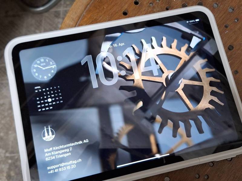 Tablet comando audio, riscaldamento e campane